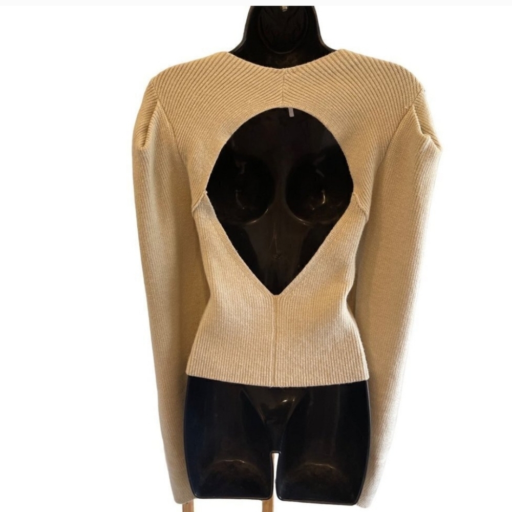 Free People Saffron Style Sweater: Boho Coquette Cottagecore Knit Pullover XS - Picture 8 of 8